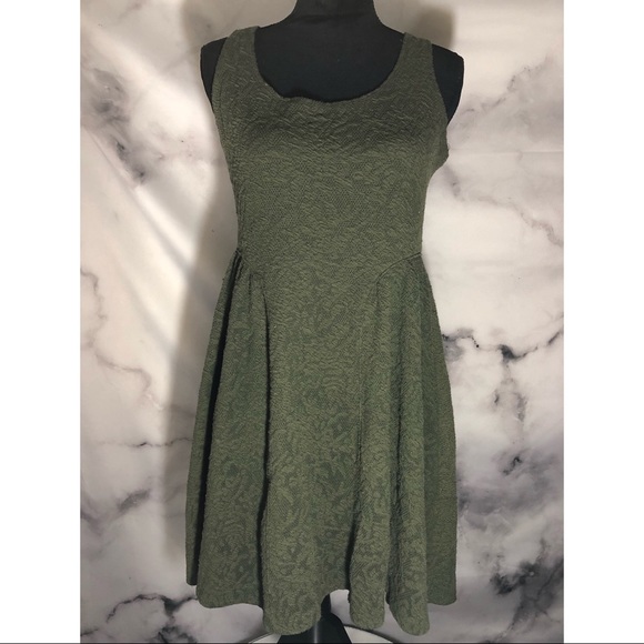 Eyeshadow Dresses & Skirts - Eyeshadow Olive Green Knit  Dress